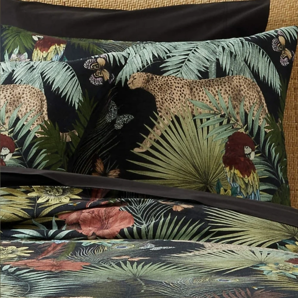 ❤️BUY 5 GET 3 FREE Palm Grove Linen Standard Pillow Shams Set of 2, $79.95